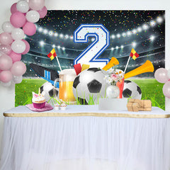 Lofaris Football Field Stands Lawn 2nd Birthday Backdrop