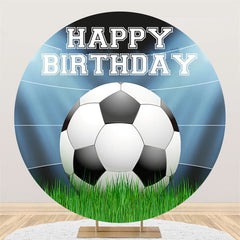 Lofaris Football Game Circle Happy Birthday Backdrop For Boy