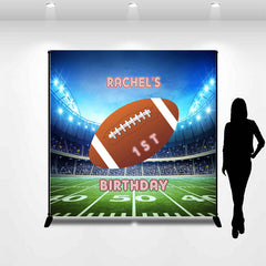 Lofaris Football Large Court Custom 1st Birthday Backdrop