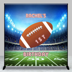 Lofaris Football Large Court Custom 1st Birthday Backdrop