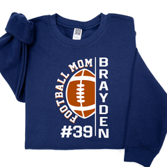 Lofaris Football Mom And Kids Custom Nick Name Sweatshirt