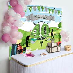 Lofaris For Tee Golf Sports Grass Sky 40th Birthday Backdrop