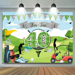 Lofaris For Tee Golf Sports Grass Sky 40th Birthday Backdrop