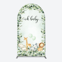 Lofaris Forest Safari Animals Arch Backdrop For Baby Shower