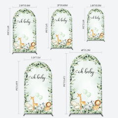 Lofaris Forest Safari Animals Arch Backdrop For Baby Shower