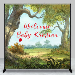 Lofaris Forest Welcome Baby Custom Name Shower Backdrop