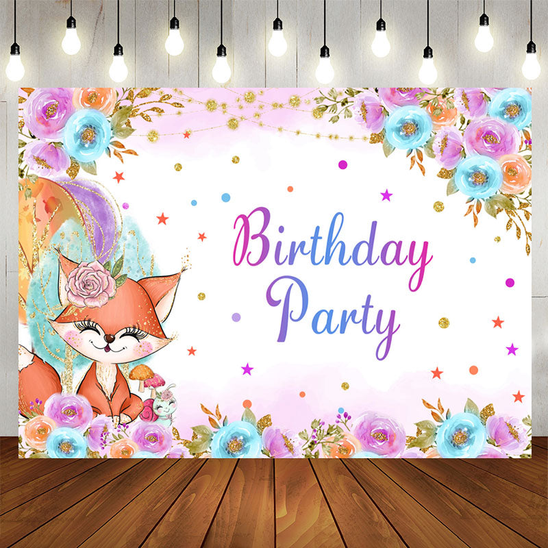 Girl Fox Birthday Party Supplies