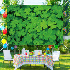 Lofaris Fresh Green Clovers Plant St Patricks Day Backdrop