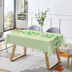 Lofaris Fresh Light Green Clover St Patricks Day Tablecloth