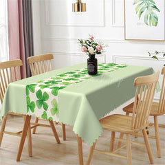 Lofaris Fresh Light Green Clover St Patricks Day Tablecloth