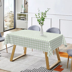 Lofaris Fresh Light Green Plaid Dining Rectangle Tablecloth