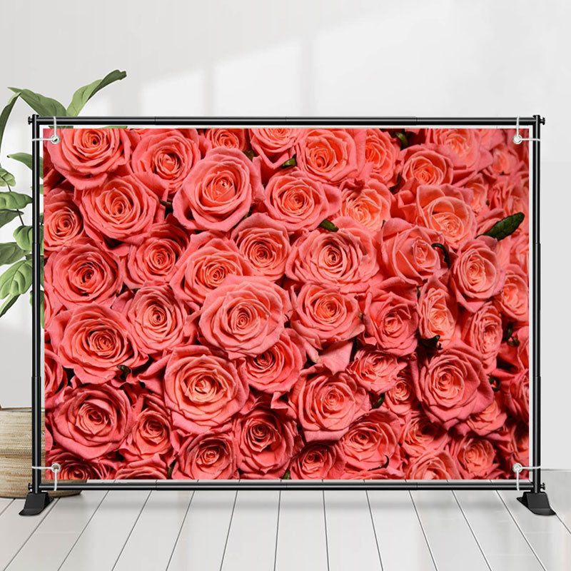 Lofaris Fresh Red Roses Photograph Valentines Day Backdrop