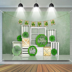 Lofaris Frosted Green Wall Origami St Patricks Day Backdrop