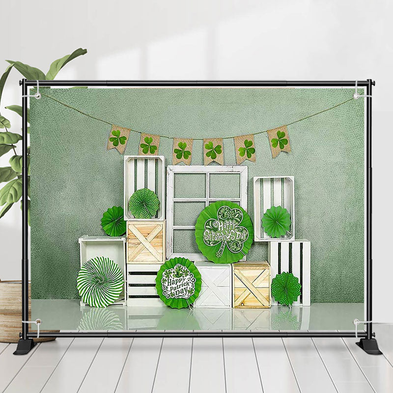 Lofaris Frosted Green Wall Origami St Patricks Day Backdrop