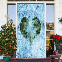 Lofaris Frozen Heart Shaped Leaf Valentines Day Door Cover