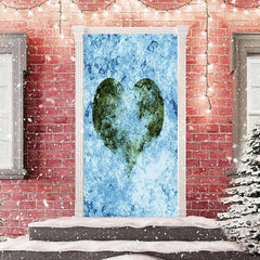 Lofaris Frozen Heart Shaped Leaf Valentines Day Door Cover