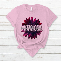 Lofaris Fuchsia Cherry Sunflower Grandma And Kids T - Shirt