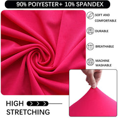 Lofaris Fuchsia High Top Round Spandex Cocktail Tablecloths