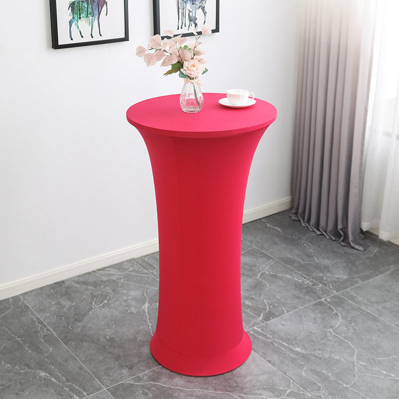 Lofaris Fuchsia High Top Round Spandex Cocktail Tablecloths