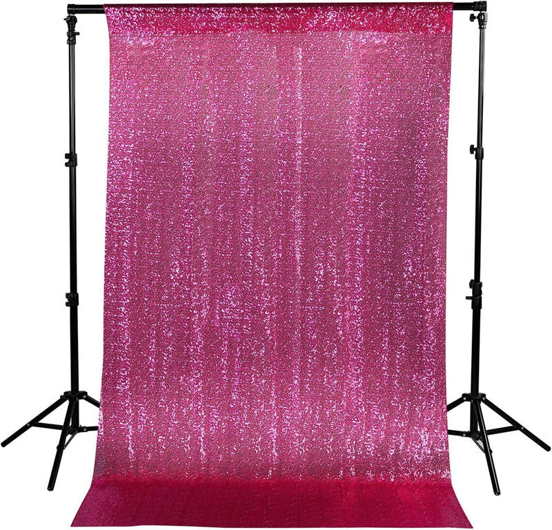 Lofaris Fuchsia Sequin Shimmer Fabric Backdrop for Photography