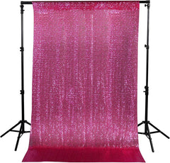 Lofaris Fuchsia Sequin Shimmer Fabric Backdrop for Photography