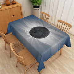 Lofaris Full Moon Light Pattern Space Rectangle Tablecloth