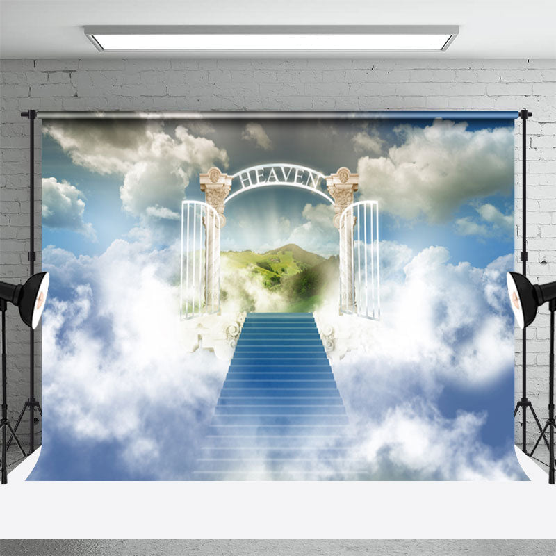 Lofaris Funeral Heaven Door Ladder Steppe Cloud Backdrop