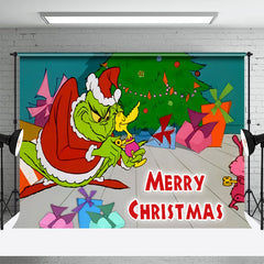 Lofaris Funny Monster Toy Gift Xmas Tree Christmas Backdrop