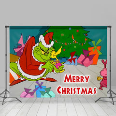 Lofaris Funny Monster Toy Gift Xmas Tree Christmas Backdrop