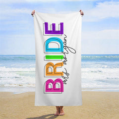 Lofaris Future Mrs Colorful Custom Name Bride Beach Towel