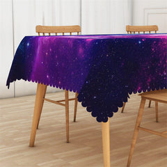 Lofaris Galaxy Dreamy Galactics Purple And Blue Tablecloth