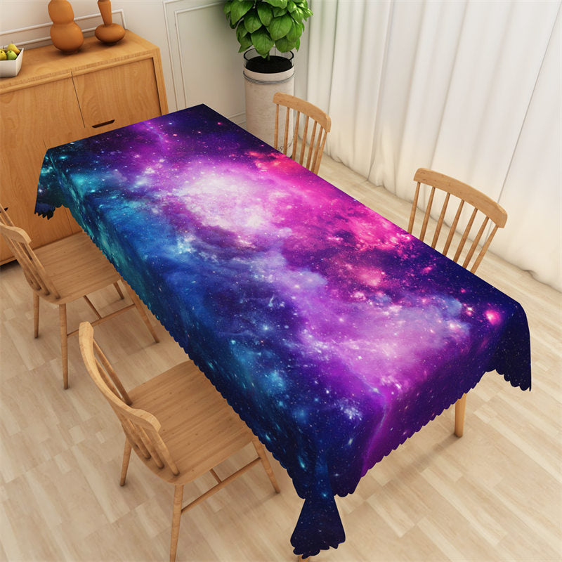 Lofaris Galaxy Dreamy Galactics Purple And Blue Tablecloth