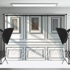 Lofaris Gallery White Art Retro Wall Backdrop For Photography