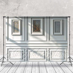 Lofaris Gallery White Art Retro Wall Backdrop For Photography