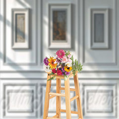 Lofaris Gallery White Art Retro Wall Backdrop For Photography