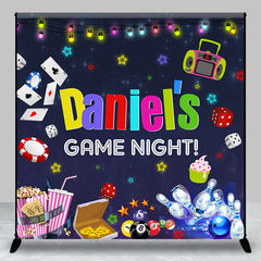 Lofaris Game Night Card Popcorn Custom Birthday Backdrop