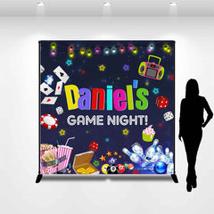 Lofaris Game Night Card Popcorn Custom Birthday Backdrop