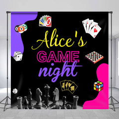 Lofaris Game Night Cards Uno Black Custom Birthday Backdrop