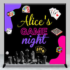 Lofaris Game Night Cards Uno Black Custom Birthday Backdrop