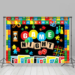 Lofaris Game Night Colorful Blocks And Uno Dance Backdrop