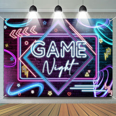 Lofaris Game Night Neon Light Brick Wall Dance Backdrop