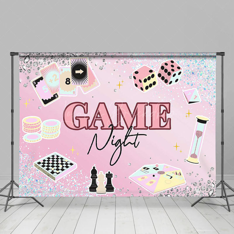 Lofaris Game Night Pink Diamond Dance Backdrop For Girl