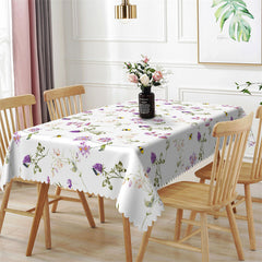 Lofaris Garden Flowers Rectangle Tablecloth for Dining Room