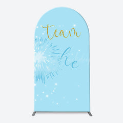 Lofaris Gender Reveal He or She Sparkle Party Arch Backdrop