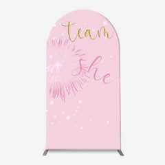 Lofaris Gender Reveal He or She Sparkle Party Arch Backdrop