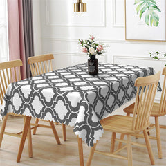 Lofaris Geometrical Black White Pattern Rectangle Tablecloth