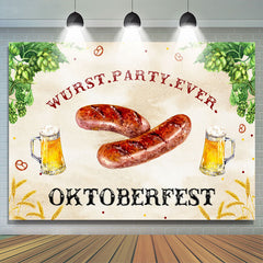 Lofaris German Wurst Party Ever Oktoberfest Backdrop Decor