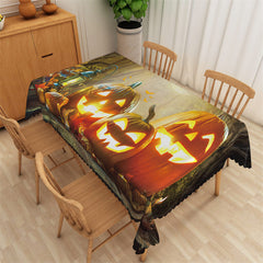 Lofaris Ghastly Pumpkin Lanterns Halloween Party Tablecloth