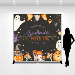 Lofaris Ghosts Pumpkin Black Custom Halloween Party Backdrop