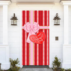 Lofaris Gift Box Bow Tie Hearts Valentines Day Door Cover